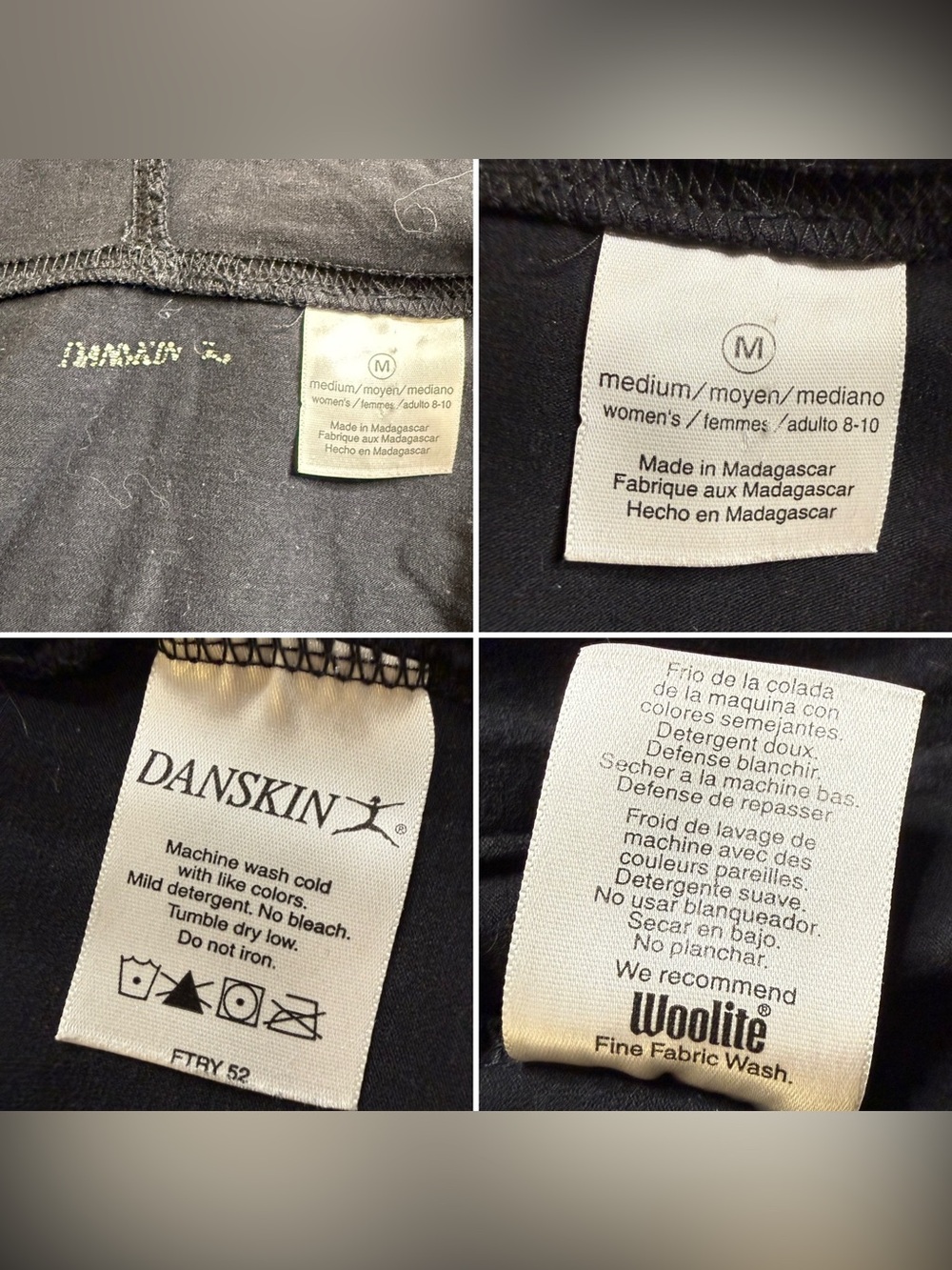Danskin Black Zip Hooded Athleisure Yoga Jacket Medium - Picture 7 of 12